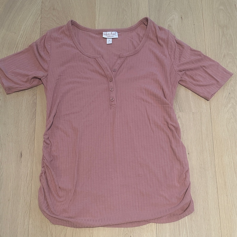 Isabel Maternity by Ingrid & Isabel Mauve Short Sleeve Top
